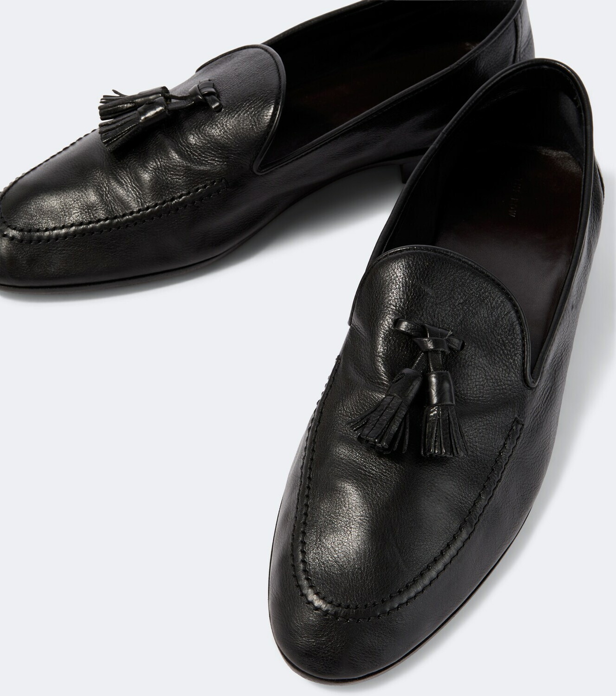 The Row Caden leather loafers
