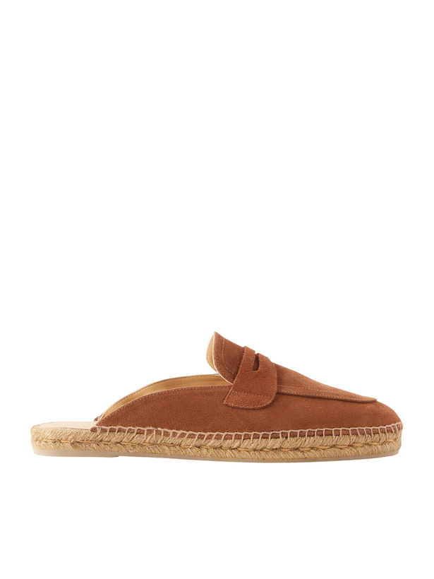 Photo: Castañer - Nando Suede Backless Espadrilles - Brown