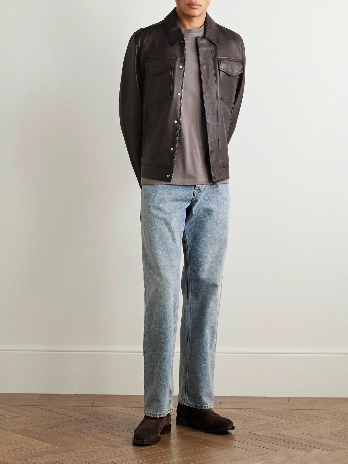Yves Salomon - Leather Blouson Jacket - Brown