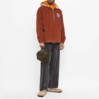 Butter Goods Men's Wale Cord Popover Jacket in Rust