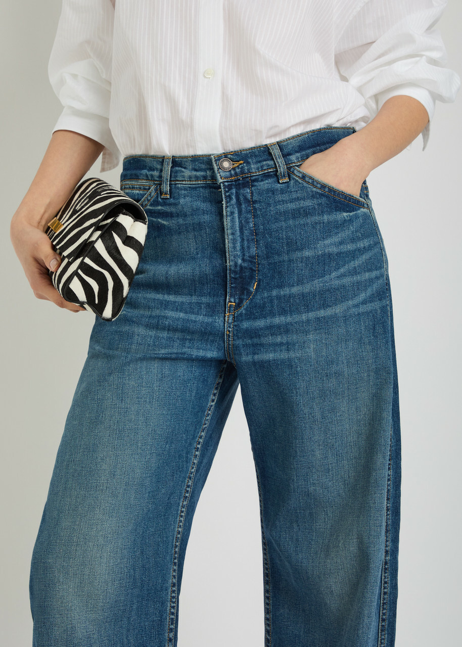 Nili Lotan Tribeca Wide-leg Jeans Blue