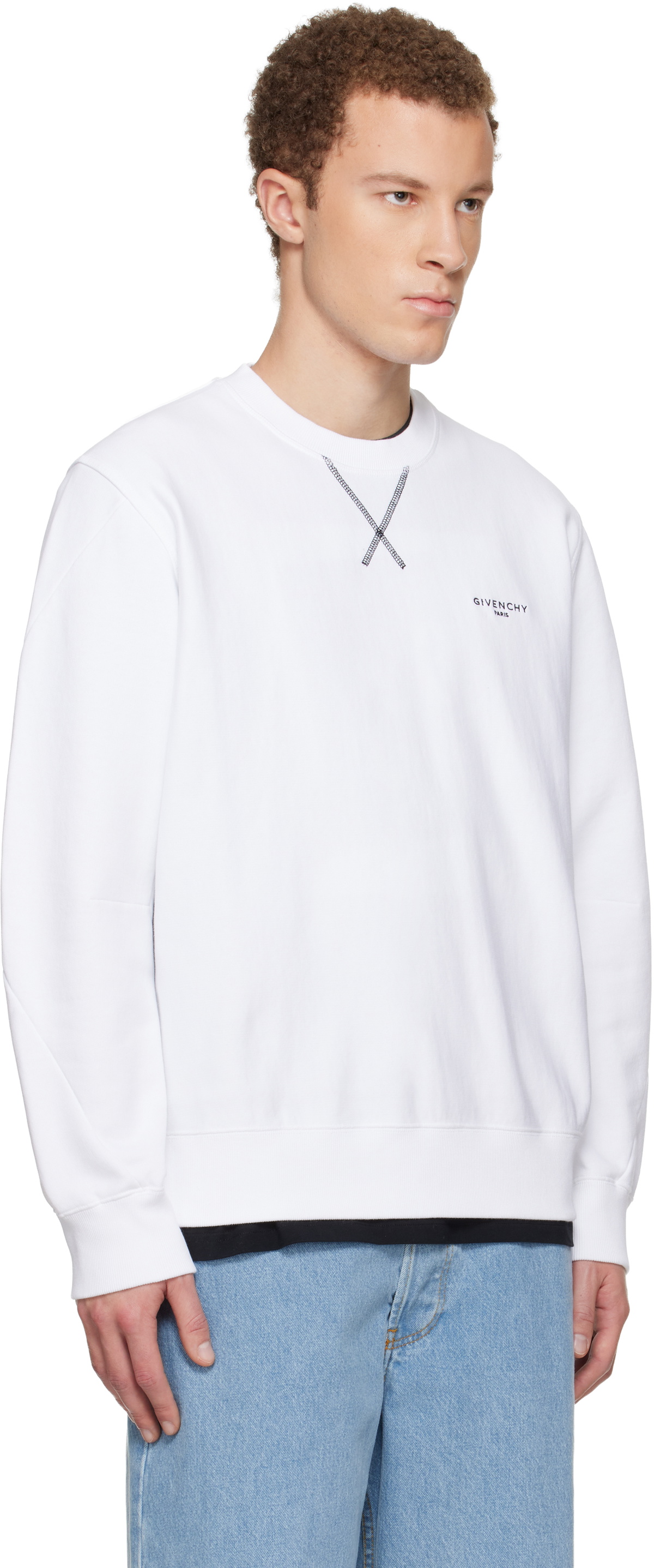 Givenchy White Couture Seam Sweatshirt
