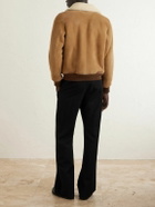 SAINT LAURENT - Shearling Blouson Jacket - Brown