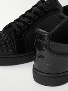 Christian Louboutin - Fun Louis Junior Studded Mesh and Leather Sneakers - Black