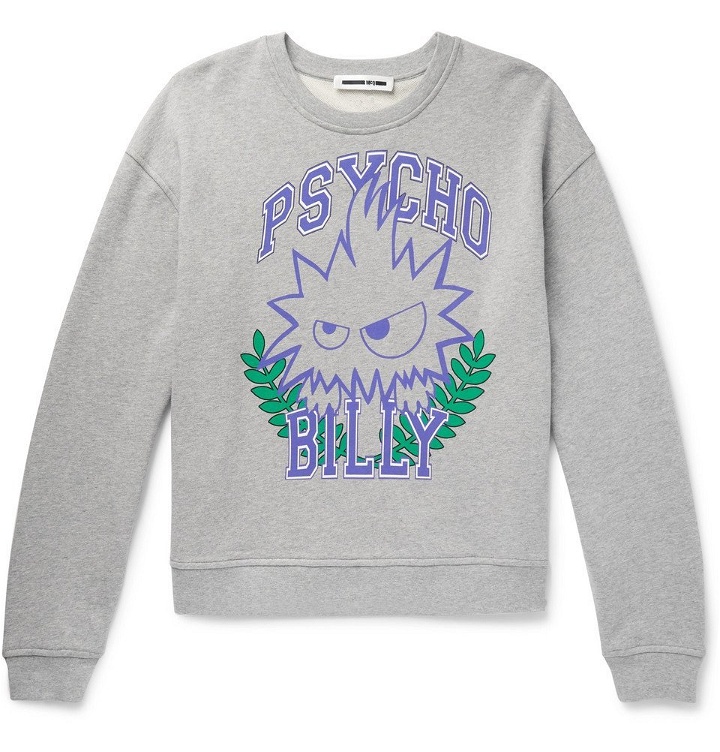 Photo: McQ Alexander McQueen - Psychobilly Printed Loopback Cotton-Jersey Sweatshirt - Men - Gray