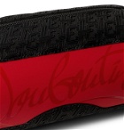 CHRISTIAN LOUBOUTIN - Blaster Leather-Trimmed Logo-Jacquard Belt Bag - Black