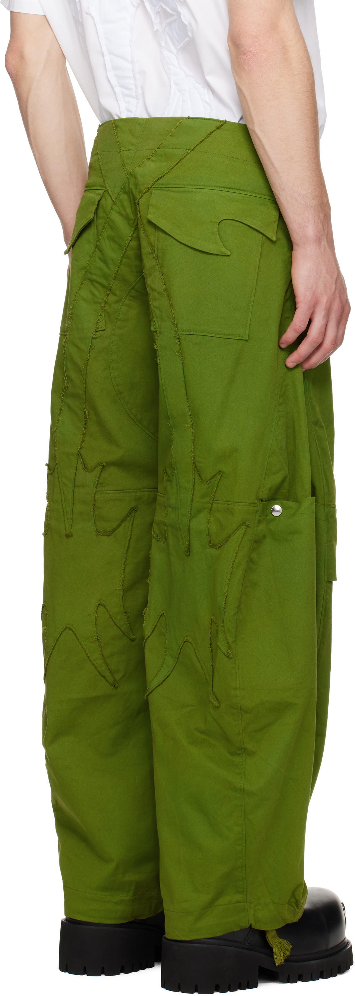 YAKU Green Battle Axe Cargo Pants
