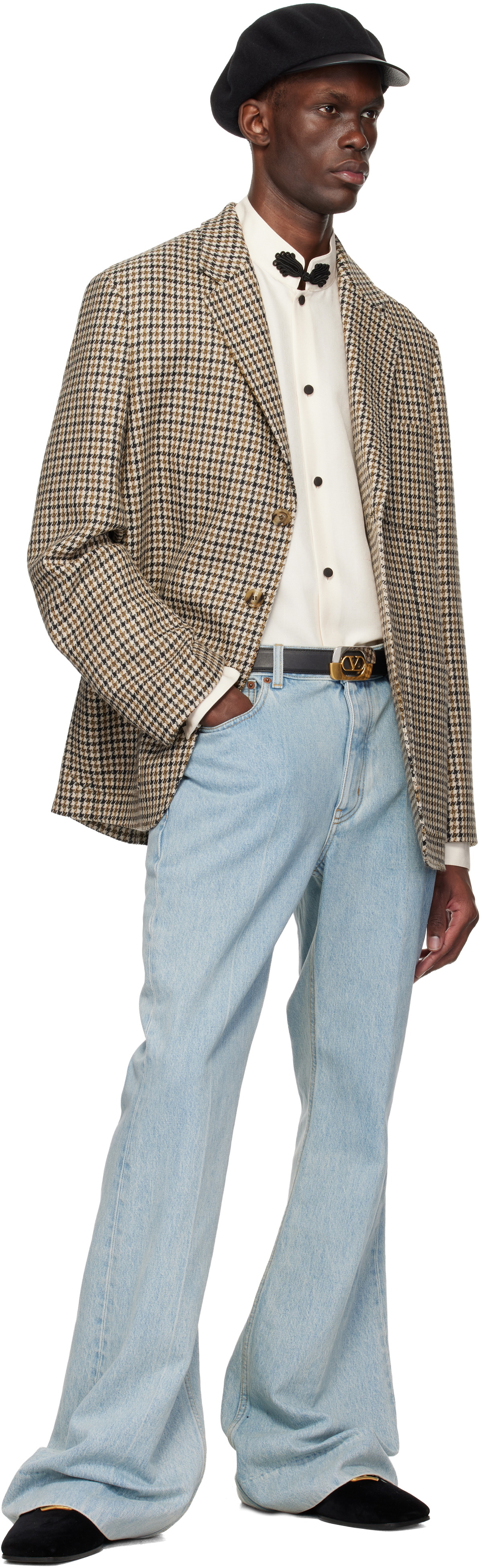 Valentino Beige Single-Breasted Blazer