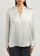 Vince Silk Blouse Light Grey