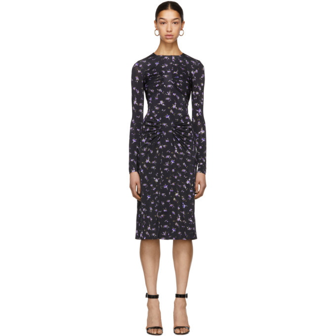 Altuzarra Black and Purple Maria Teresa Dress