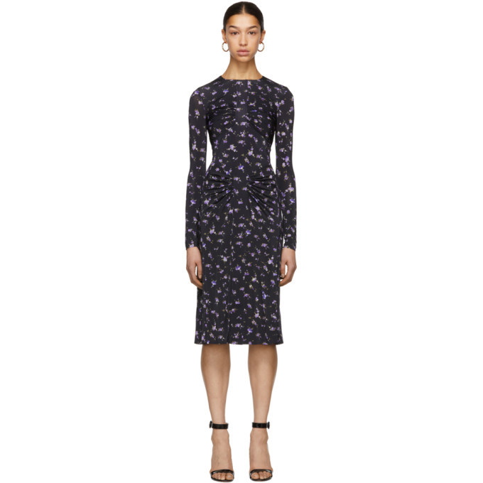 Altuzarra Black and Purple Maria Teresa Dress Altuzarra