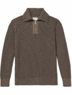 S.N.S Herning - Fender III Ribbed Wool Half-Zip Sweater - Neutrals
