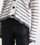 McQueen Cable-knit striped cardigan