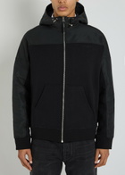 Givenchy Logo Hooded Cotton and Shell Windbreaker Jacket Black