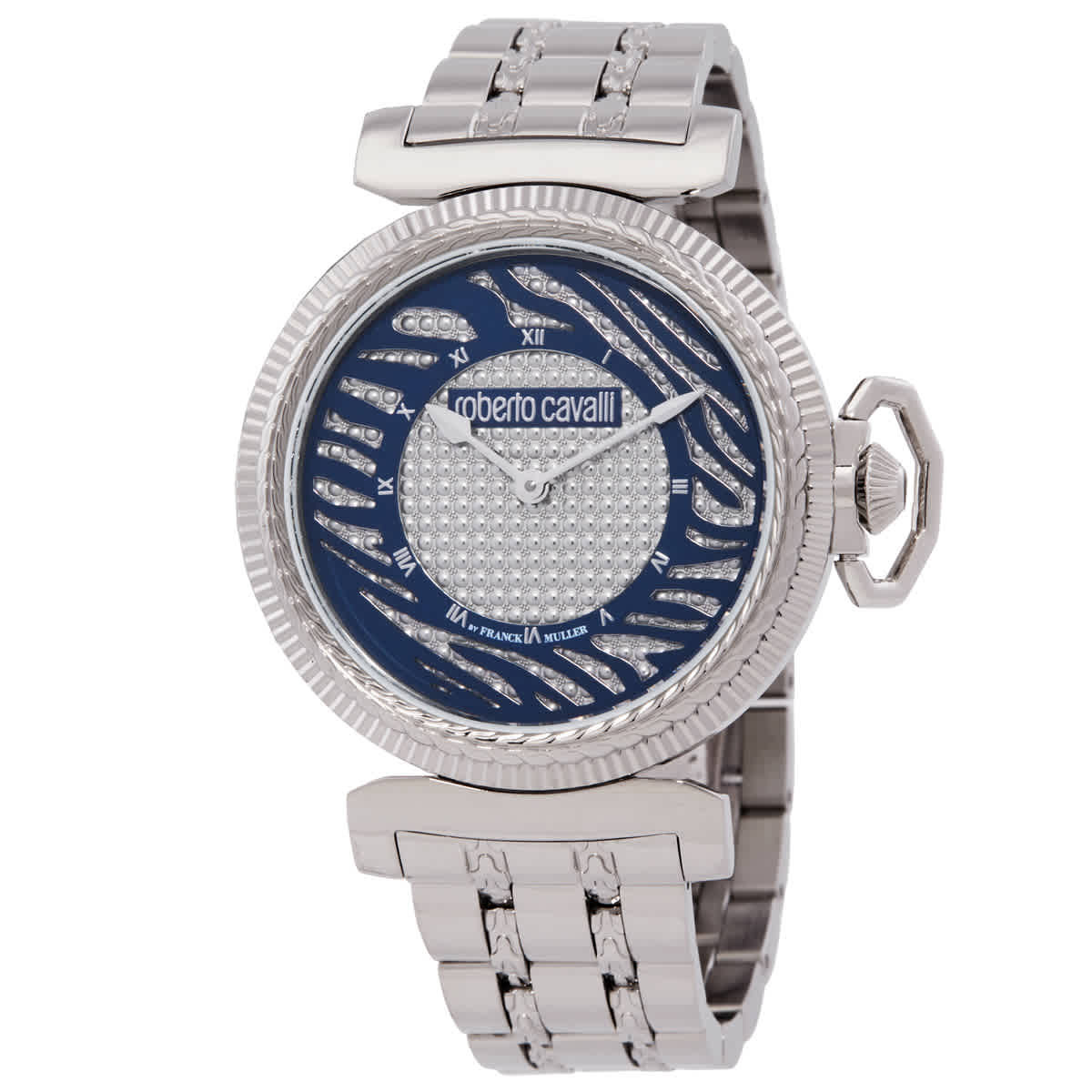 Roberto Cavalli Silver Dial Stainless Steel Ladies Watch RV1L056M0046