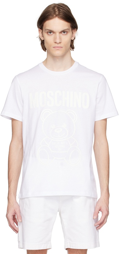 Photo: Moschino White Graphic T-Shirt