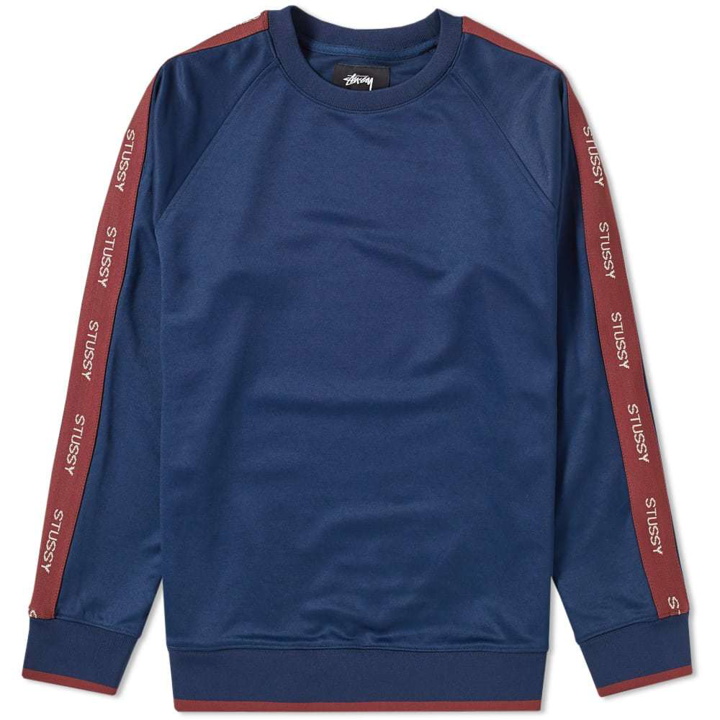 Photo: Stussy Poly Track Crew Sweat Blue