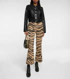 Stella McCartney - Tiger-print wool-blend flared pants