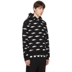 McQ Alexander McQueen Black All Over Racing Cars Clean Hoodie