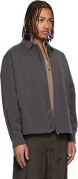 LE17SEPTEMBRE Gray Zip Shirt