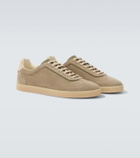 Brunello Cucinelli Leather-trimmed suede sneakers