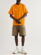 WTAPS - Logo-Appliquéd Cotton-Blend Jersey T-Shirt - Orange