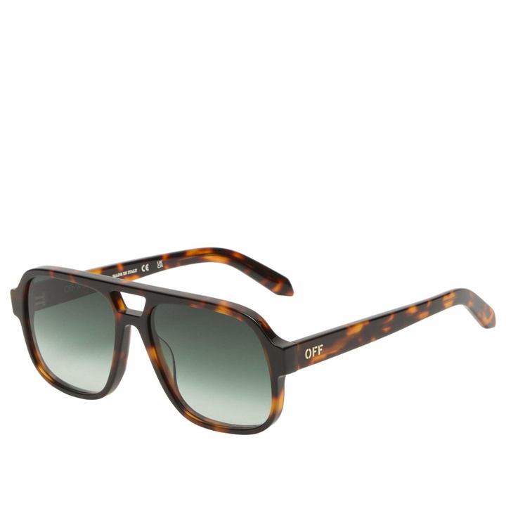Photo: Off-White Sunglasses Forks Sunglasses in Classic Havana/Blue 