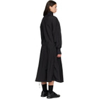 Y-3 Black Gradient 3-Stripes Nylon Track Midi Dress
