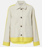 Loewe Leather-trimmed suede jacket