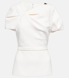 Safiyaa Peplum crêpe top