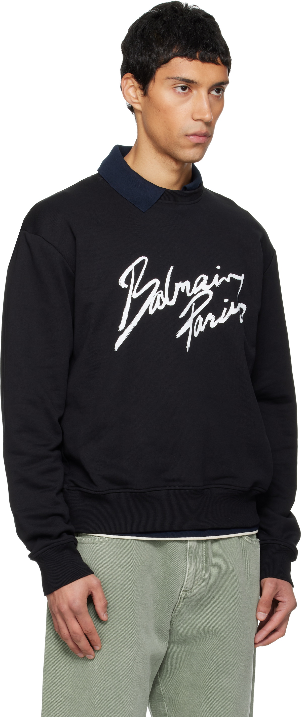 Balmain Black 'Balmain Paris' Sweatshirt