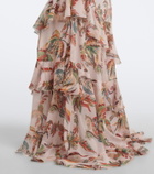 Etro Floral ruffled gown