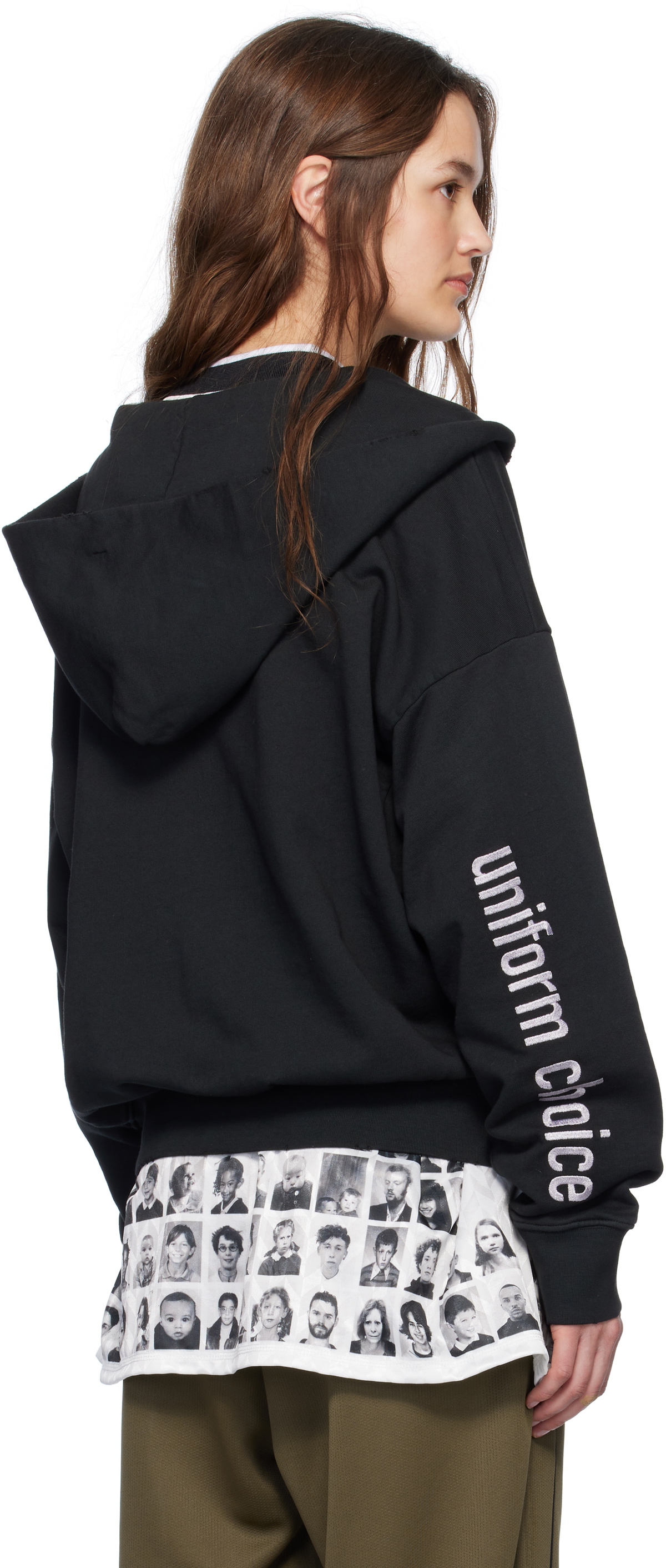 032c Black Routine Zip Hoodie