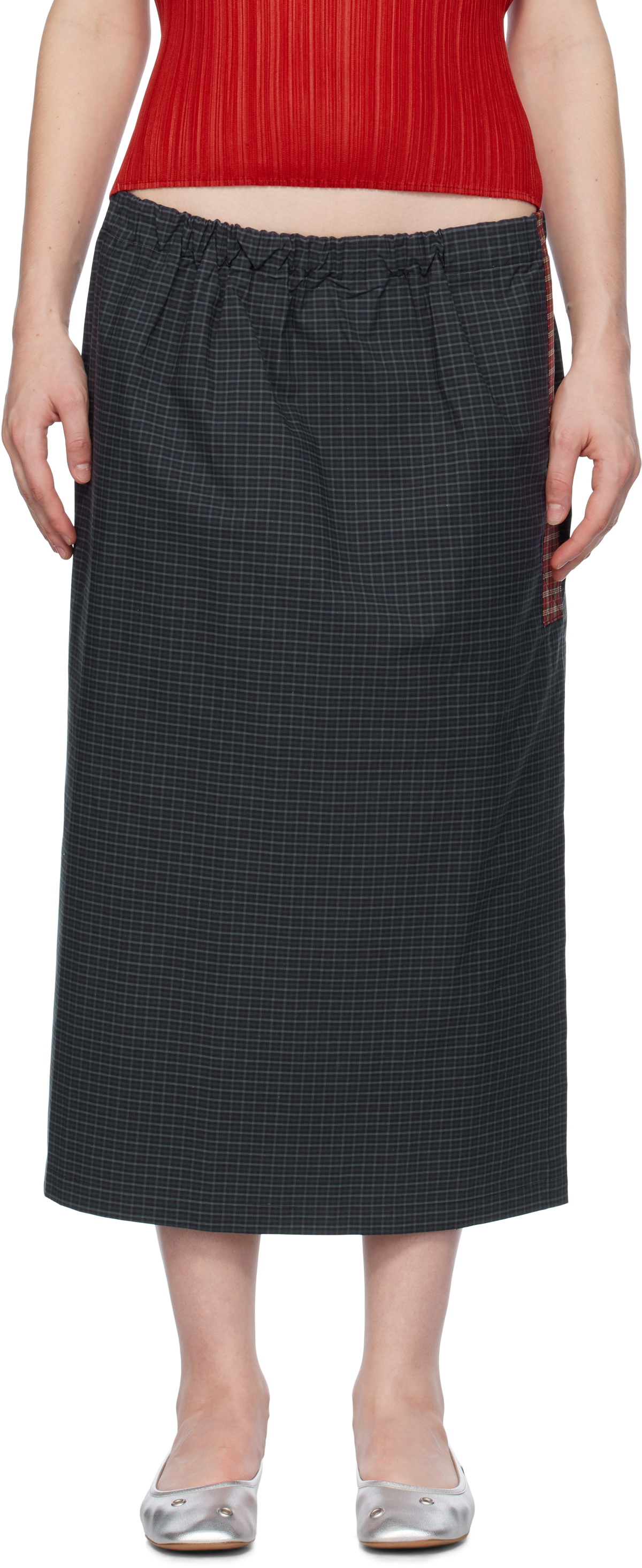 SC103 Navy Uniform Midi Skirt