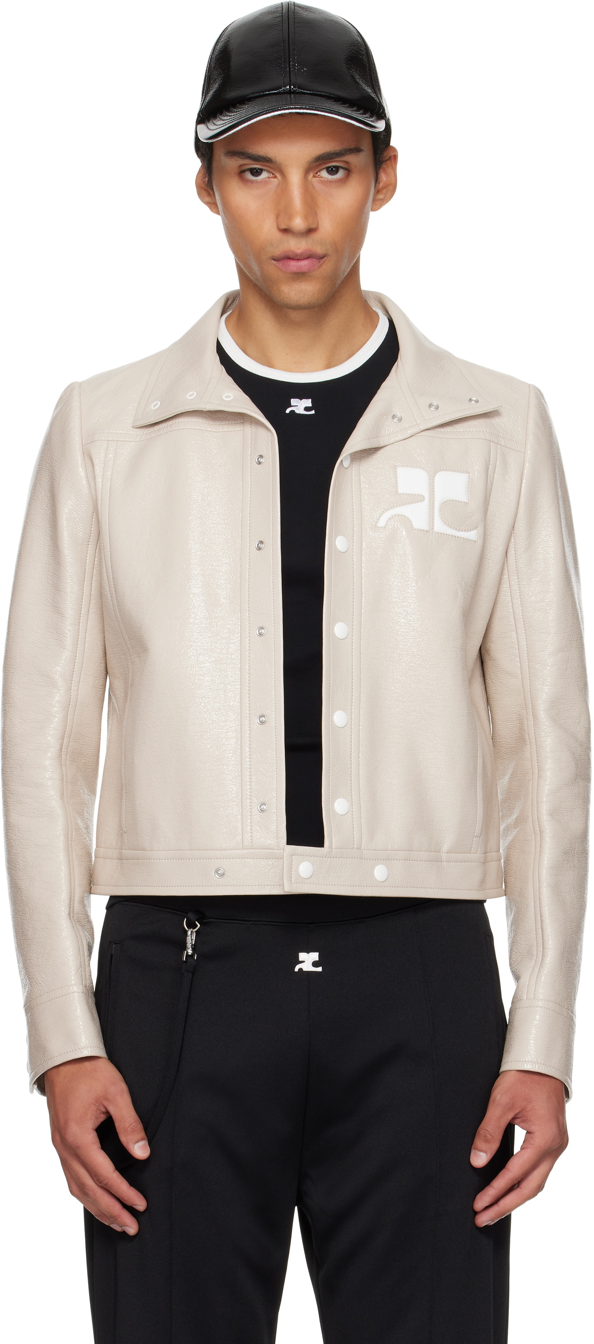 Courrèges Beige Reedition Vinyl Jacket
