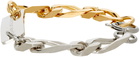 IN GOLD WE TRUST PARIS Silver & Gold Bold Figaro Bracelet