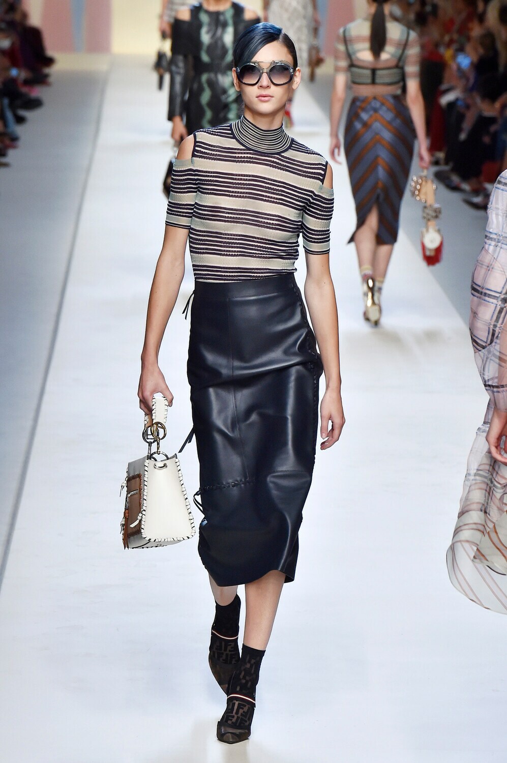 Fendi Colibrì mesh slingback pumps