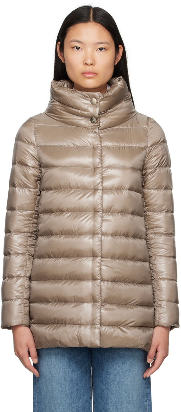 Herno Taupe Amelia Down Coat Herno