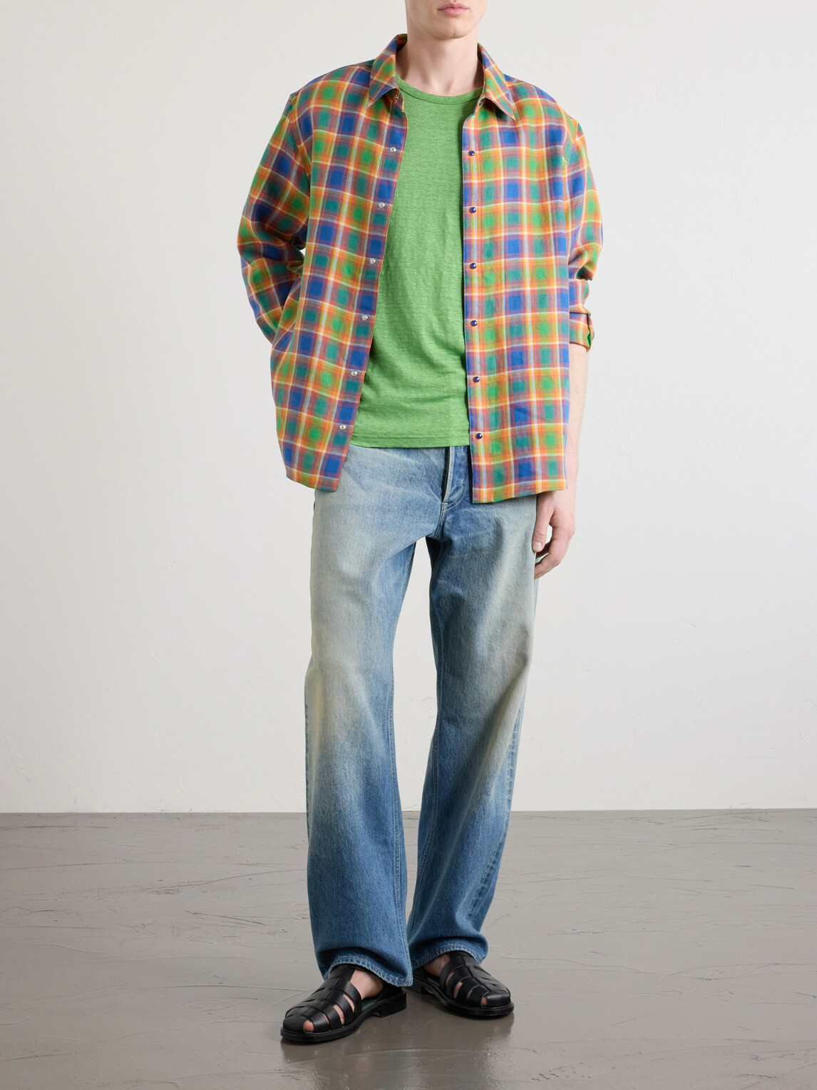 God's True Cashmere - Signature Linen T-Shirt - Green