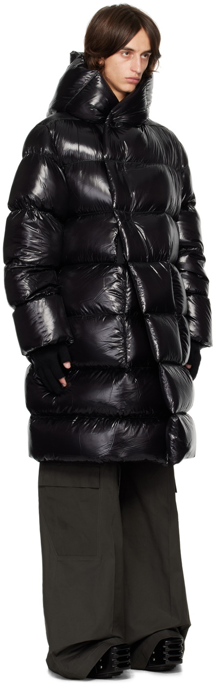 Rick Owens Black Porterville Hooded Liner Down Coat Rick Owens