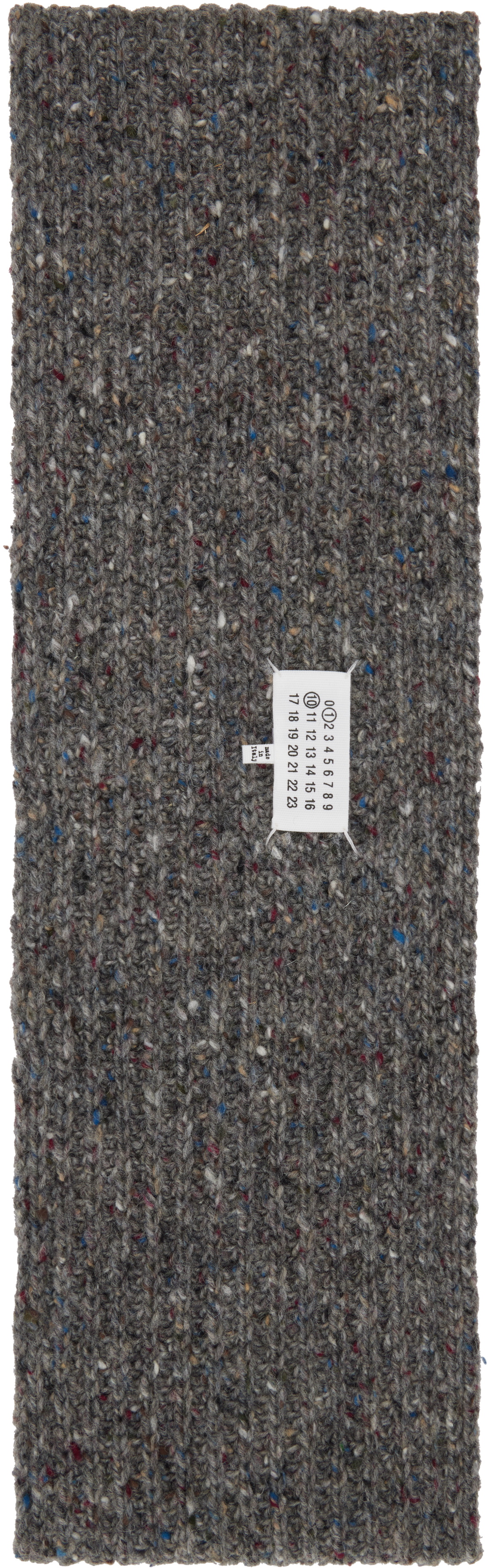 Maison Margiela Gray Virgin Wool Scarf