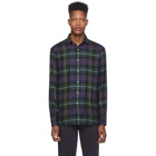 Ralph Lauren Purple Label Navy and Green Tartan Aston Shirt