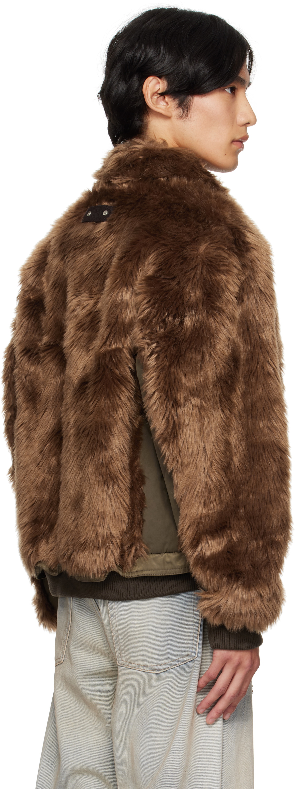 Andersson Bell Brown Flight Faux-Fur Bomber Jacket