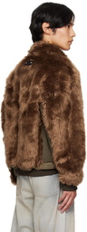 Andersson Bell Brown Flight Faux-Fur Bomber Jacket