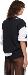 Simone Rocha Gray Merino Seam Bite Vest
