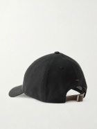 Brunello Cucinelli - Logo-Embroidered Leather-Trimmed Cotton-Twill Baseball Cap - Black