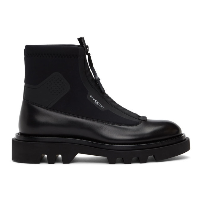 Photo: Givenchy Black Neoprene Combat Boots