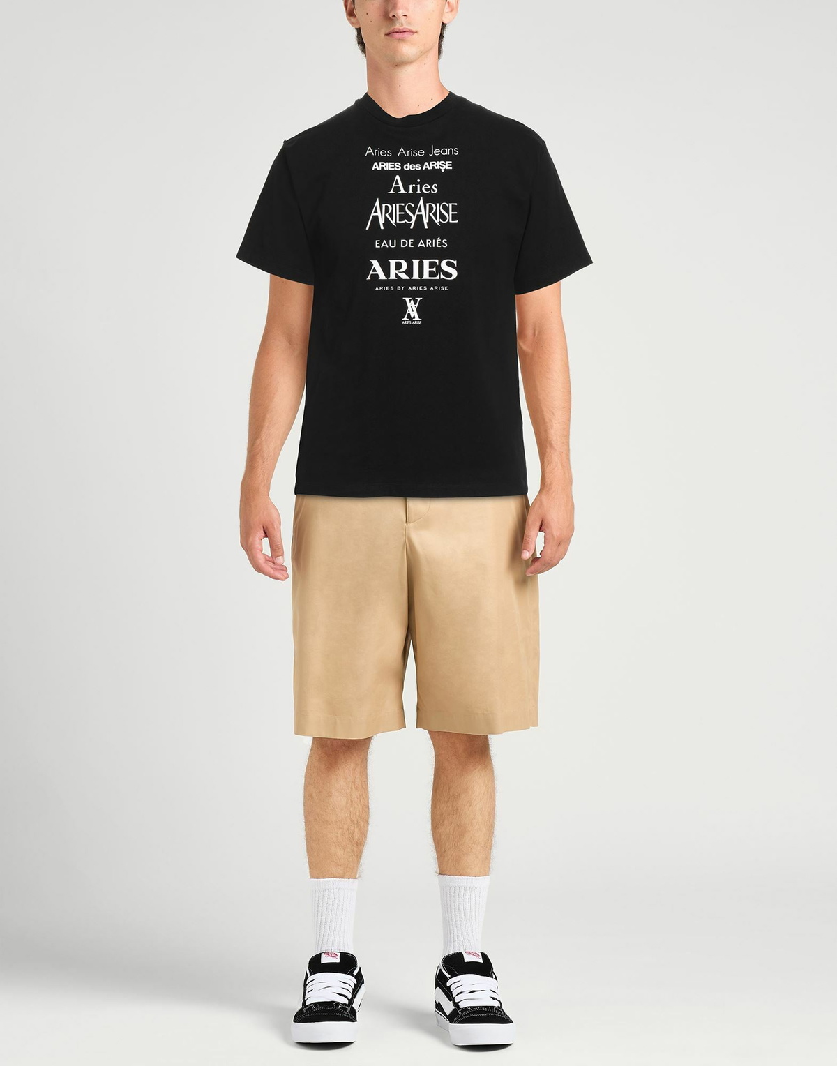 Aries Mens T-shirt in Black