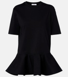 Alaïa Peplum cotton jersey T-shirt