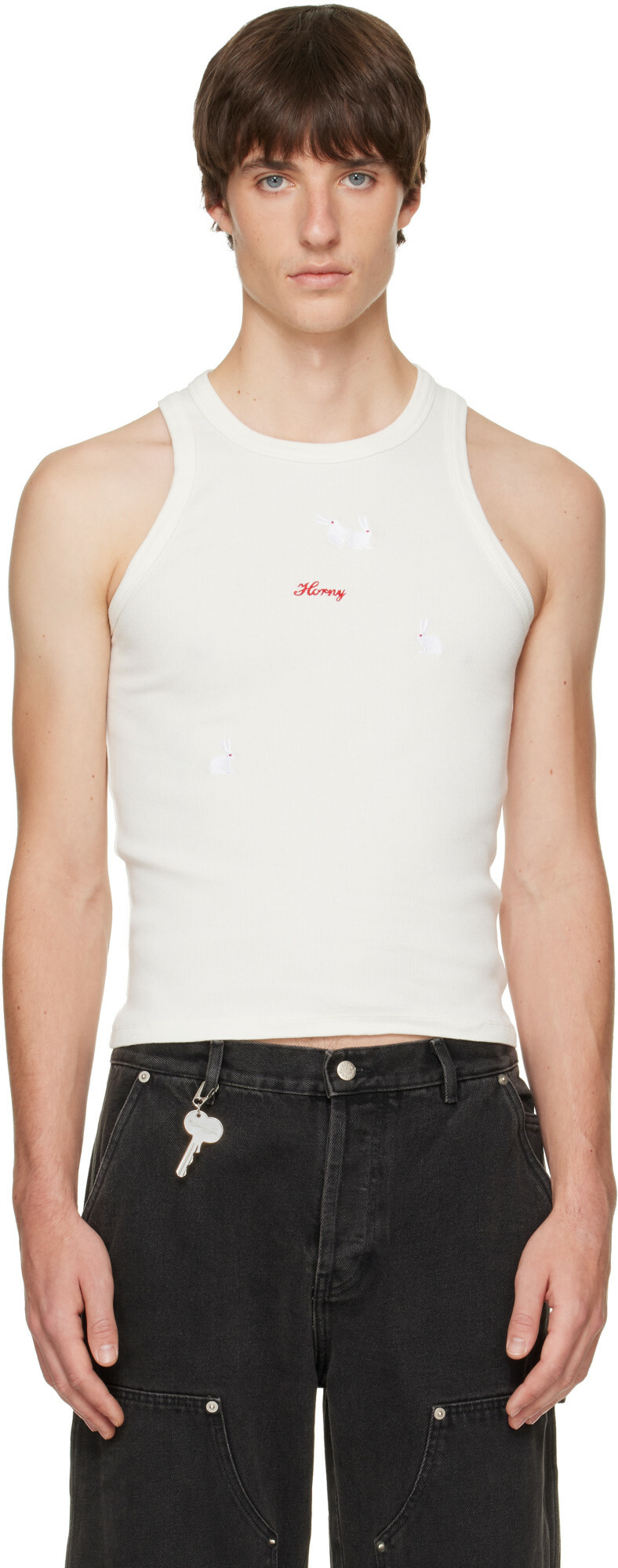 Carne Bollente White Titilation Tank Top